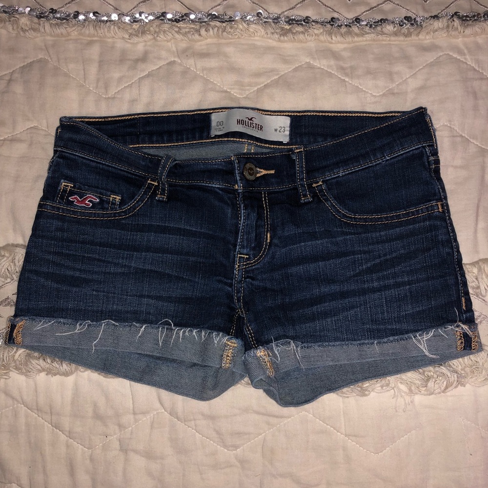 Dark wash Hollister shorts